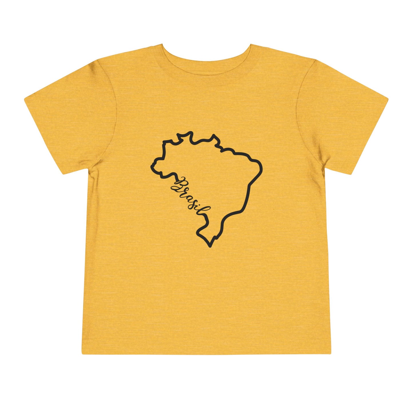 Toddler T-Shirt with Brazilian Flag Design - 2T to 5T - Silhueta Brasil