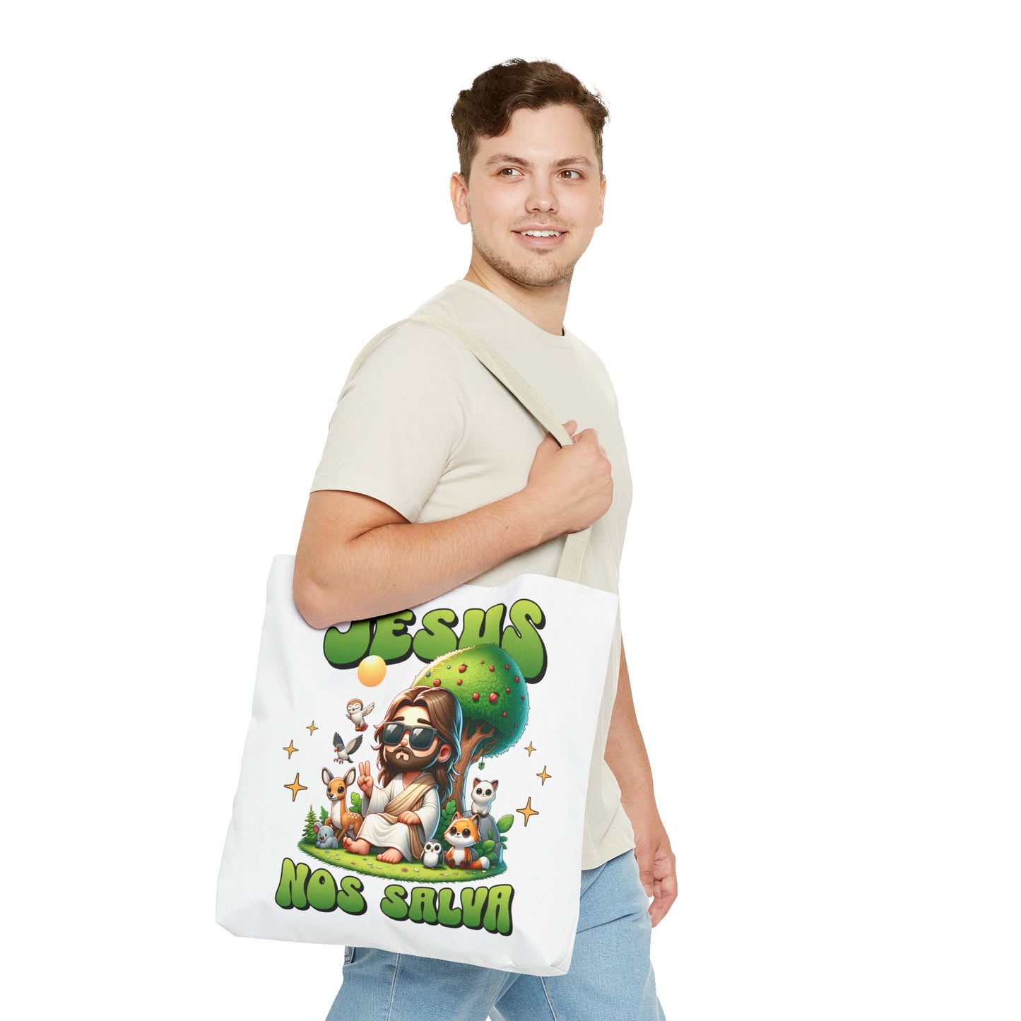 White Tote Bag - Family Bundle -  "Jesus nos Salva"